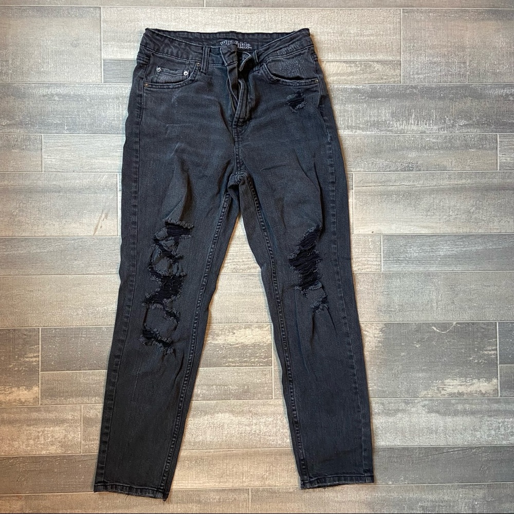wild fable ripped black mom jeans